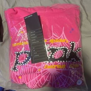 Pink spider hoodie